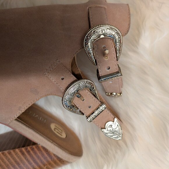 River Island Block Heel Peep Toe Sandal - Picture 10 of 10